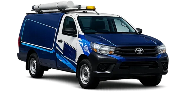 Licensed plumber van servicing Box Hill